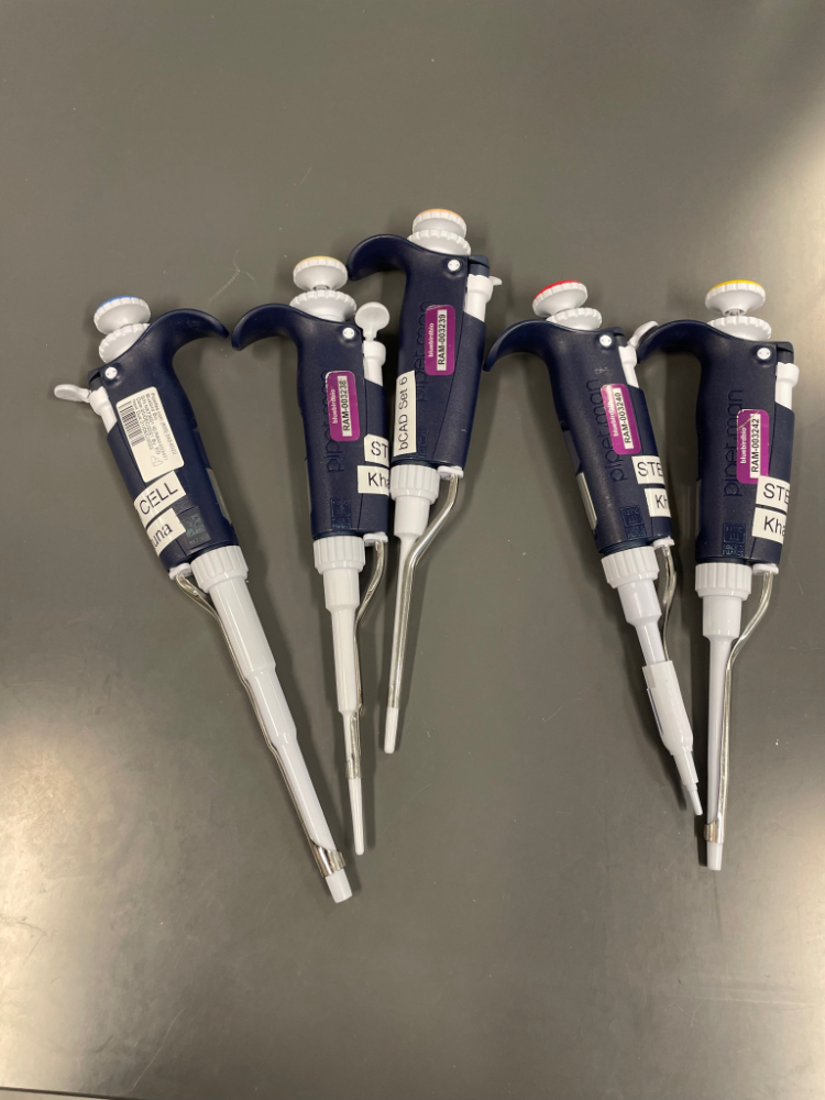 Image of Gilson Pipetman Single Channel Pipettes - Quantity 5